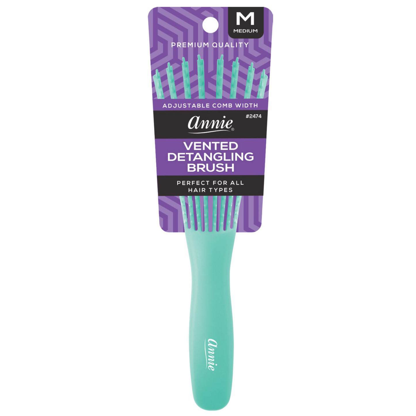 Annie Vented Detangler Brush Medium, 1 Count, Assorted Colors Annie International, Inc.