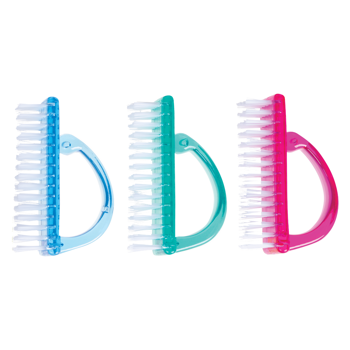 Manicure Brush - Translucent Brush Firm w/ Loop