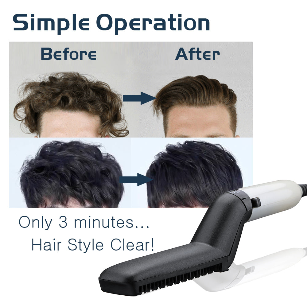 Electric Hair Straightener Brush,Men Quick Beard Straightener Styler Comb,Hair Straightening,Curly Hair Straightening Comb,Side Hair Detangling,Multifunctional Hair Curling Curler My Store