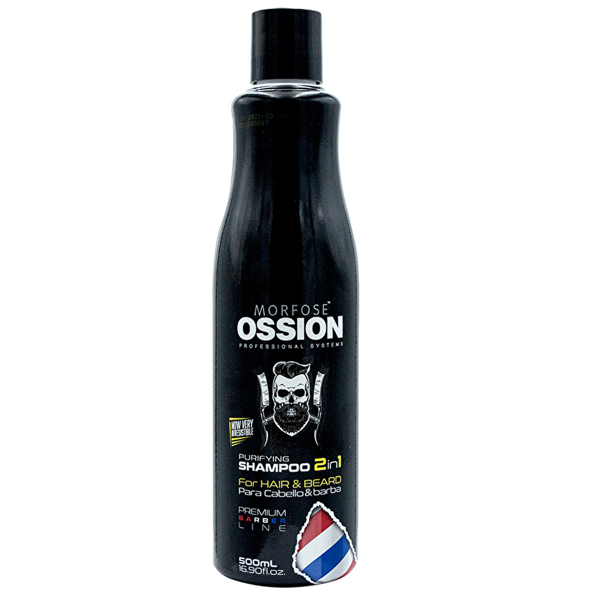 Morfose Ossion Premium Barber Purifying Shampoo 17oz - Nourishing Formula | Salon Quality Beauty Care Bag