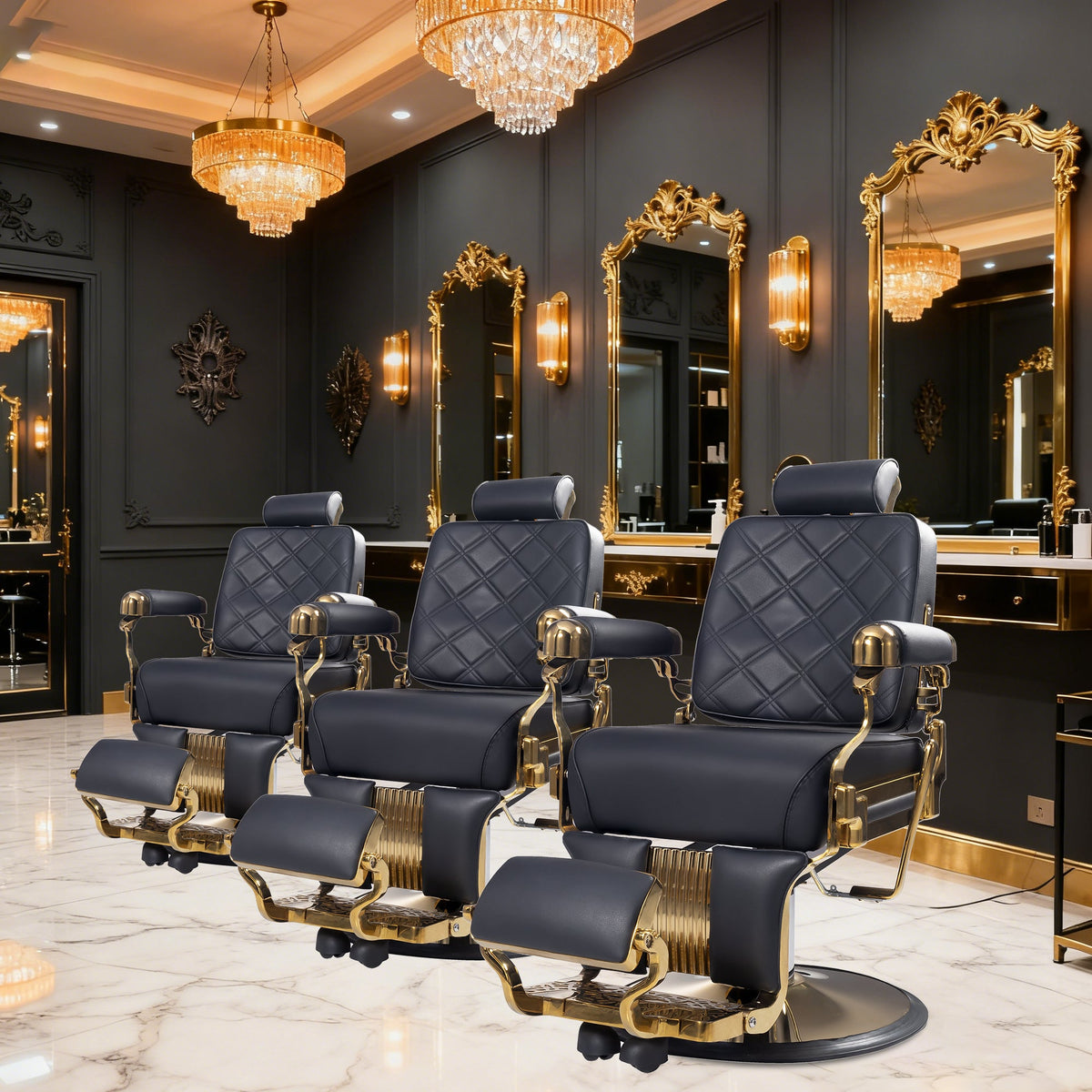 Heavy Duty Barber Chair, 700LB Hydraulic, The Founder 8817 MYS