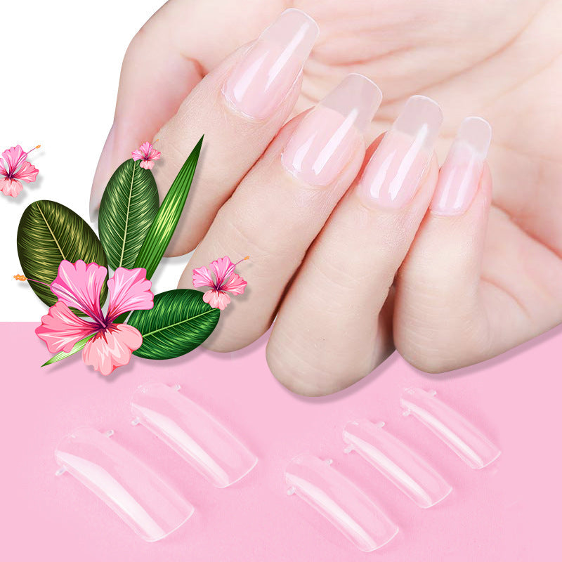 Cross-border Solid-state Extension Glue Matching Piece A Crystal Transparent False Nail 100 Piece Box Nail Extension Glue Noventix