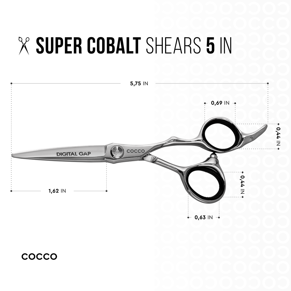 Super Cobalt Blunt and Including 6" 29 Tooth Thinning Shear Set - Select Size Cocco Hair Professional
