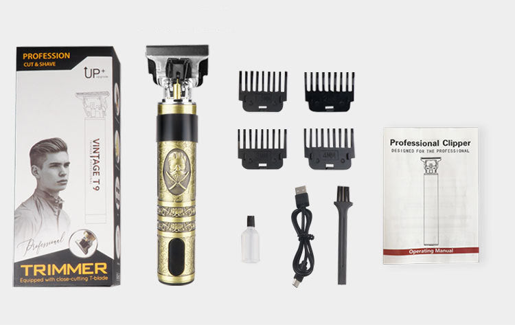 Oil Head Electric Clipper T9 Buddha Head Skull Head FLIPSTYLEZLLC