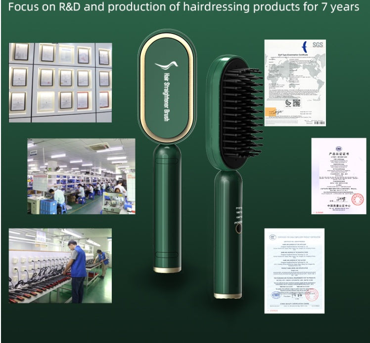 Hair Straightener Brush Hair Styling Tools Other Hair Salon Equipment Transfer Print Surface Elyvora LLC