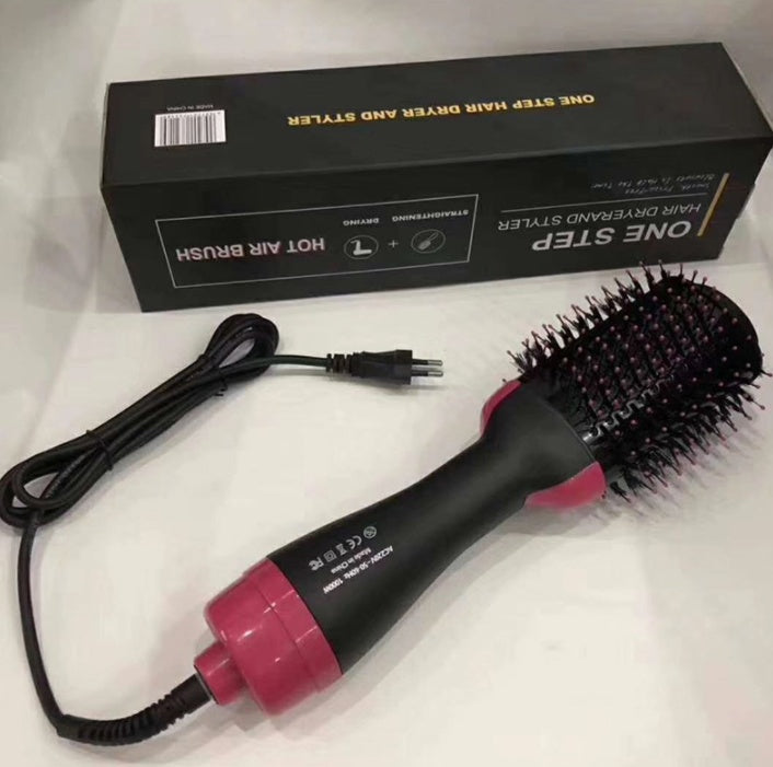 Multifunctional Hot Air Comb Amazon Cross-Border Three-In-One Hair Dryer Curler Straight Hair Comb Styling Comb My Store