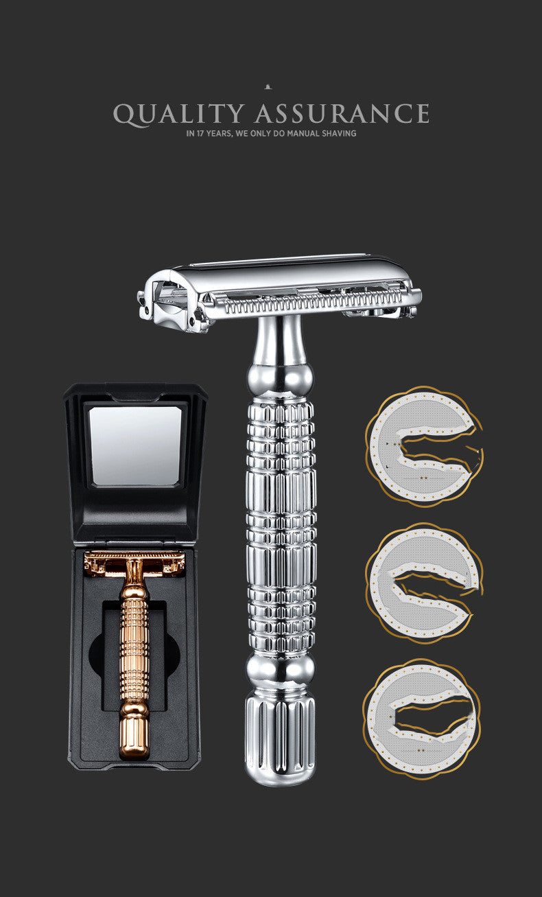 Men's Manual Razor Old-fashioned Beard Shaver Razor Holder Double-sided Blade Type Sell My Stuff