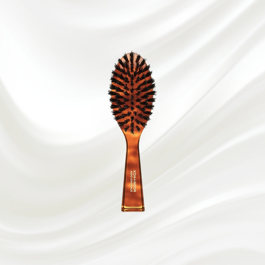 Jaspè Oval Boar Bristle Brush - Natural Shine & Scalp Stimulation for Hair & Beard KOH-I-NOOR Beauty USA