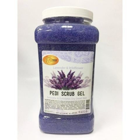 Spa Redi - Pedi Scrub Gel - Lavender & Wildflower 128oz Queen Nails & Beauty Supplies
