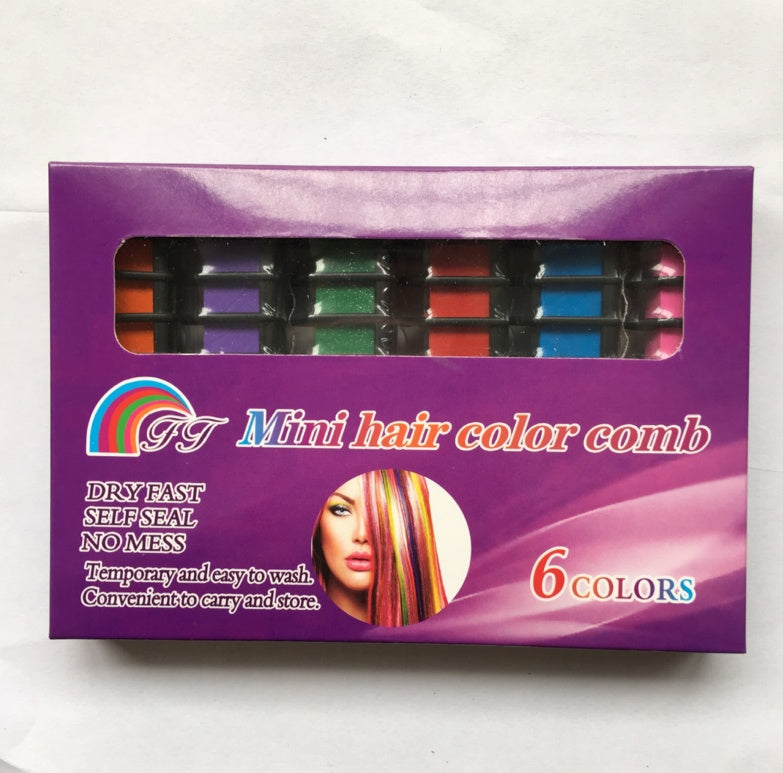Temporary Mini Disposable Crayons Hair Color Dyeing Mascara Dye Chalk Box With Brush My Store