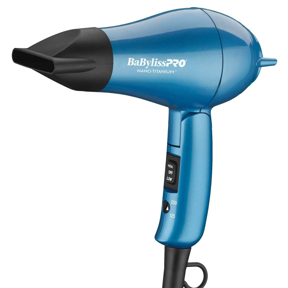 BaBylissPRO Nano Titanium Travel Hair Dryer - Blue - 1000W Pasteur Pharmacy