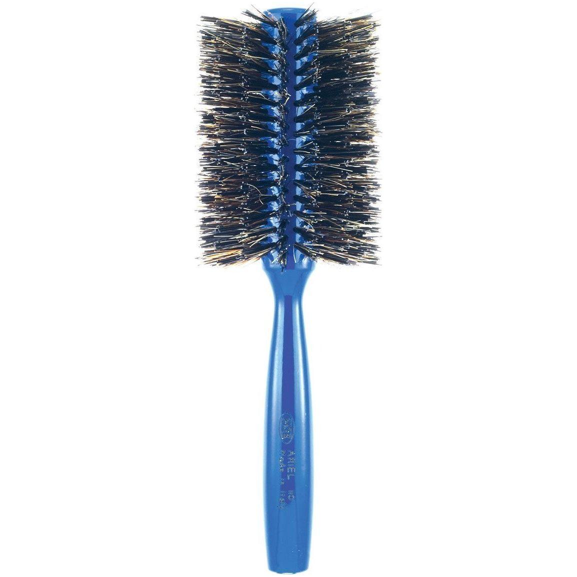 Ariel Blue Italian 3ME Round Boar Bristle Hair Brush Pasteur Pharmacy