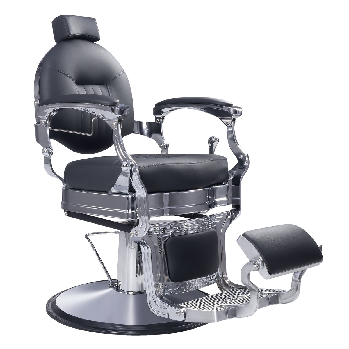 Modern Barber Chair, Stainless Steel, The Visionary 8829 MYS
