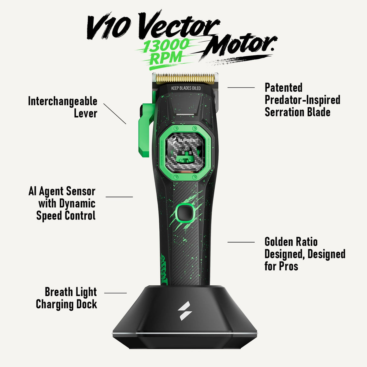 The Fangs V10 Vector Motor Hair Clipper SUPRENT US