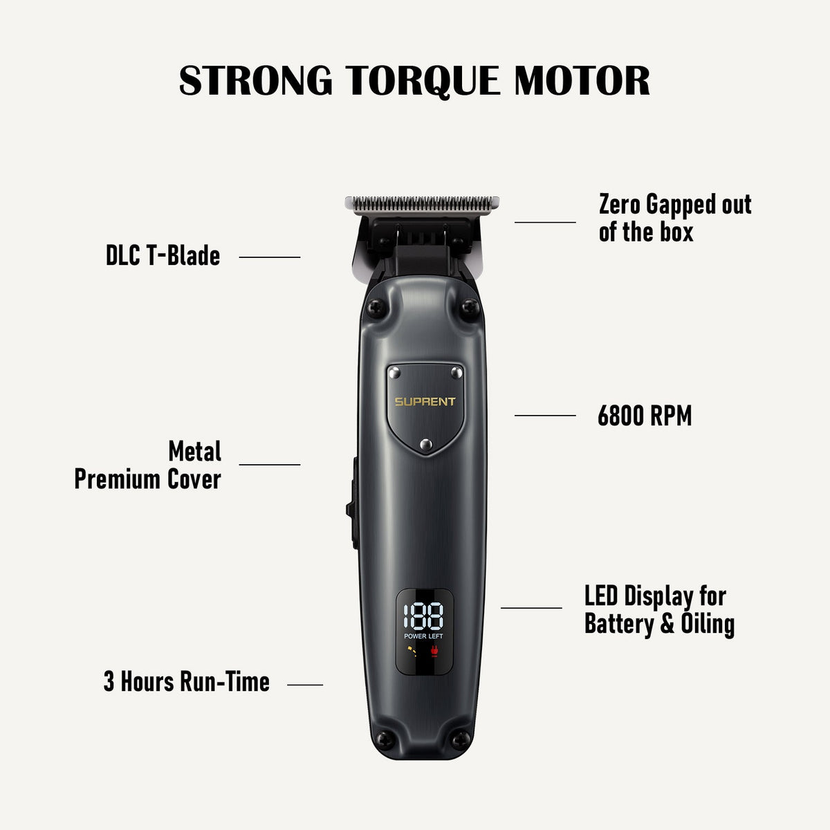 The Black Shield Clipper and Trimmer Set - HC236TX SUPRENT US