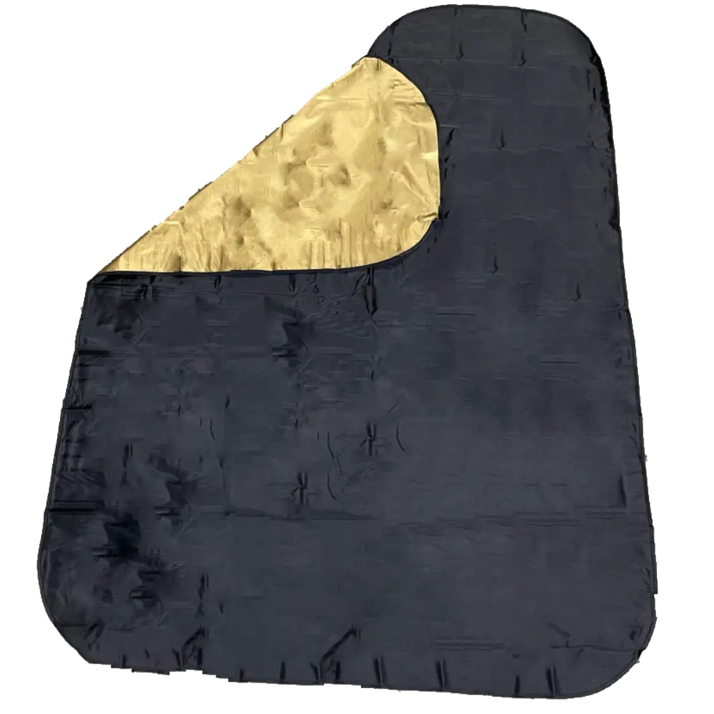 24K Barber Cape Reversible Black - Gold