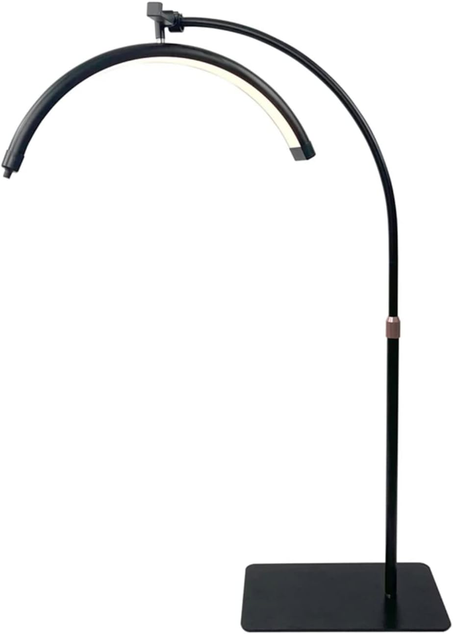 Half Moon Ring Light With Stand (Black) Queen Nails & Beauty Supplies