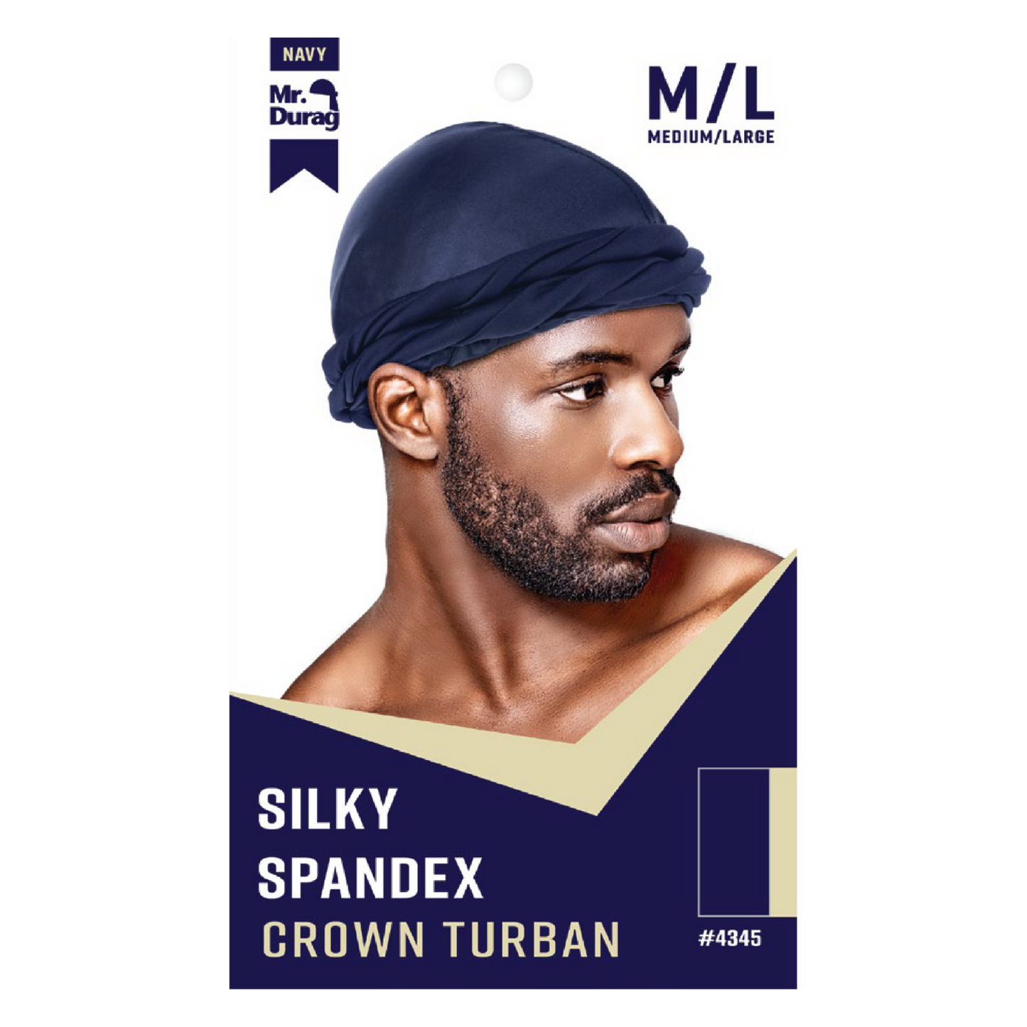 Mr. Durag Silky Spandex Crown Turban, 1 Count, Assorted Colors Annie International, Inc.
