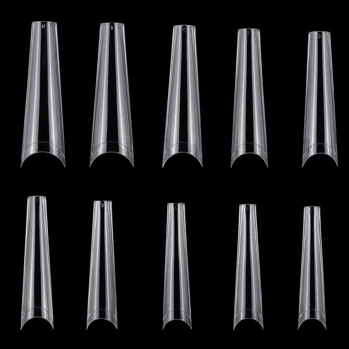 Brand 7DAY'S 500Pcs False Nail Tips C Curve Half Cover French Nails Extra Long Fake Finger Nails For Nail Art Salons Home DIY 10 Sizes 7DAY'S