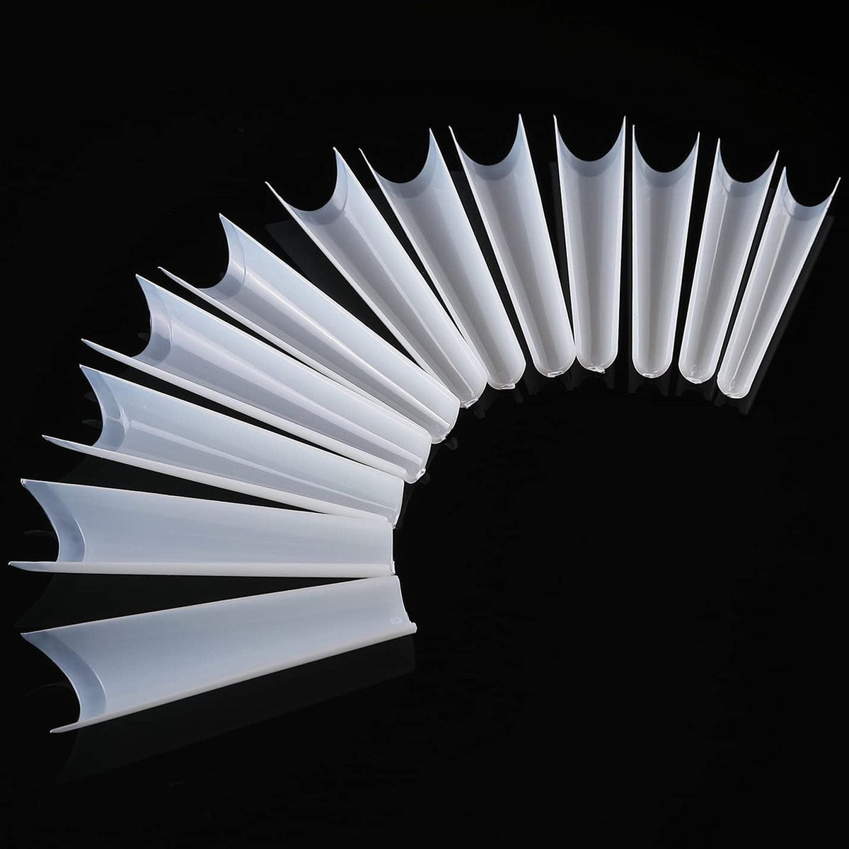 Brand 7DAY'S 500Pcs False Nail Tips C Curve Half Cover French Nails Extra Long Fake Finger Nails For Nail Art Salons Home DIY 10 Sizes 7DAY'S