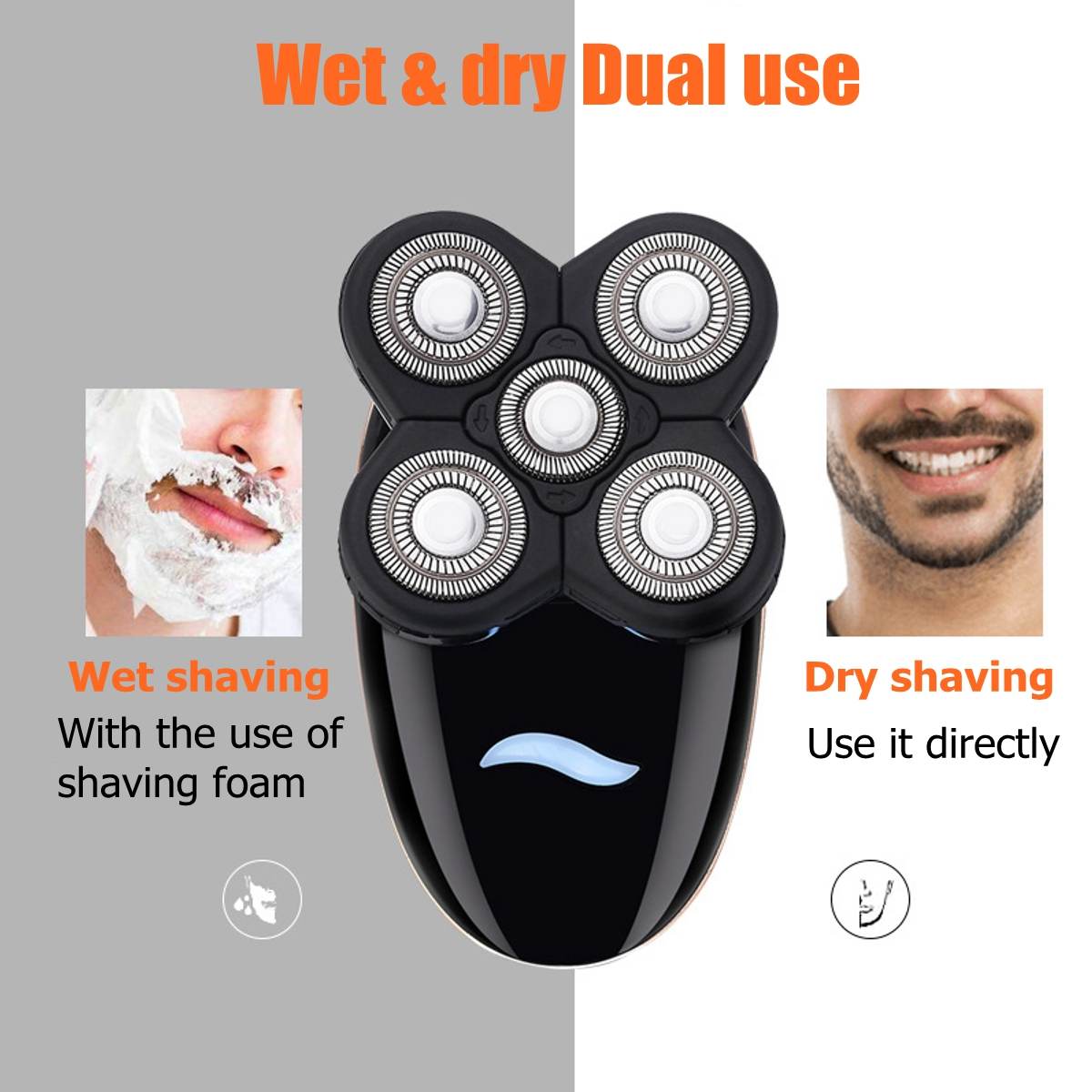 5 In 1 4D Rechargeable Bald Head Electric Shaver My Store