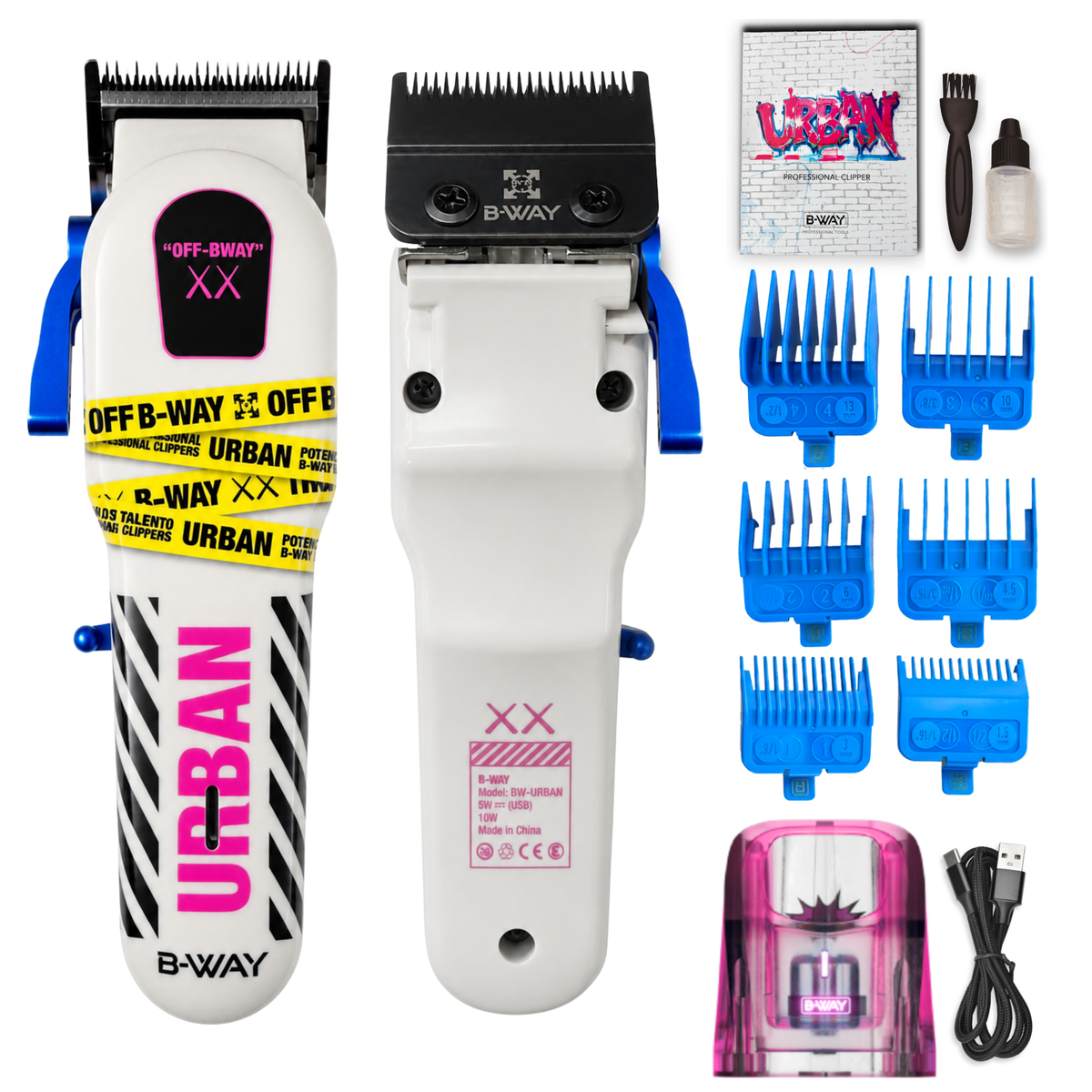 B-WAY NEW URBAN Shorty Professional Cordless Clipper – 8,000 RPM RT-Way USA