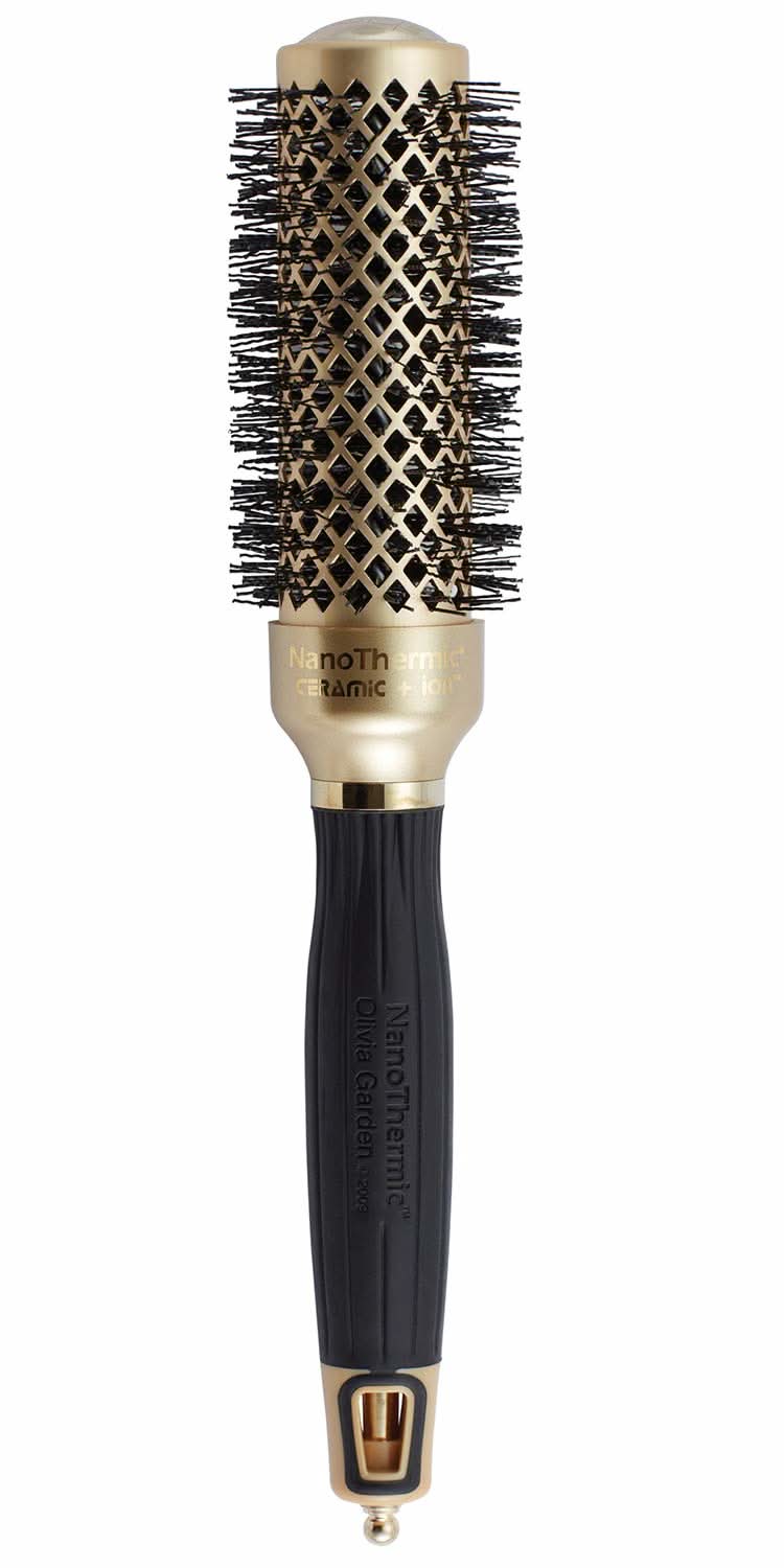 Olivia Garden NanoThermic Ceramic + Ion Hair Brush NT-34G (1 1/4") The Beauty Box