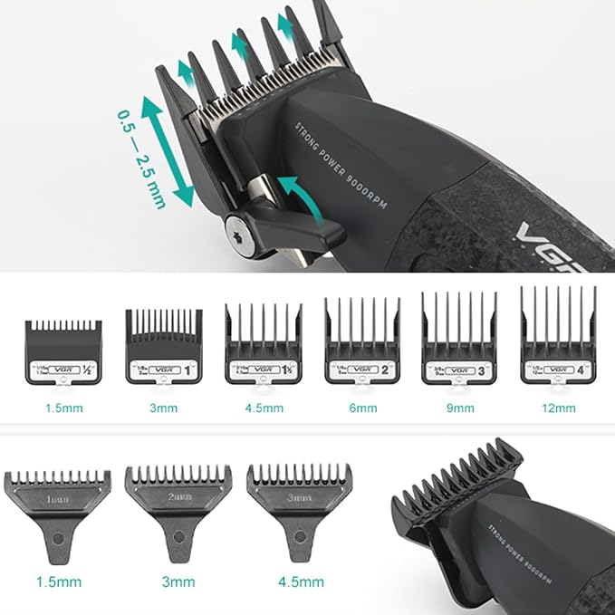 VGR V-640 S3 Professional 3-in-1 Clipper, Trimmer & Foil Shaver Combo Certified Clippers