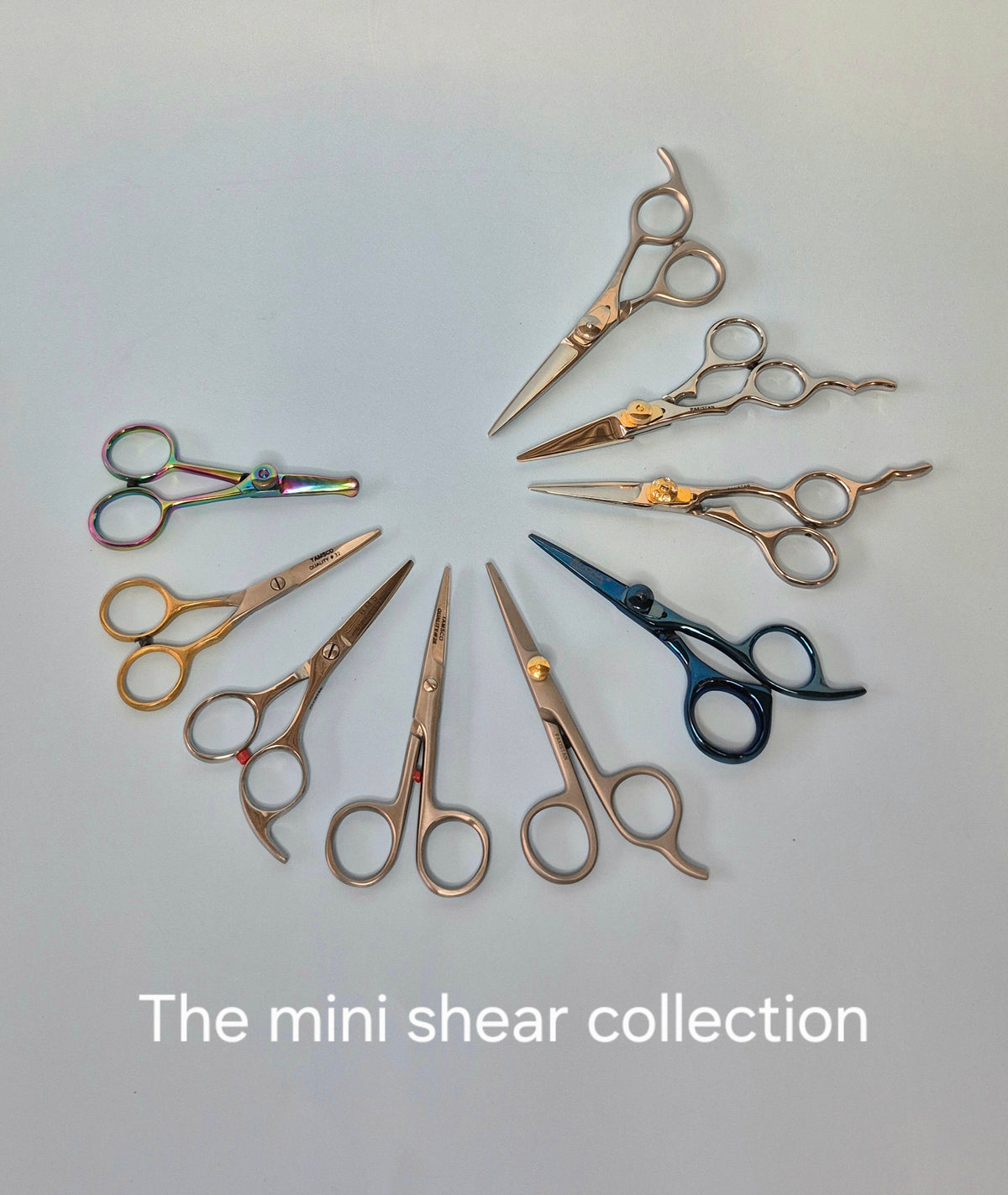 Mini Shears Offset 4.5" with extended finger rest, offset handle (Left or Right) Tamsco Precision Tools