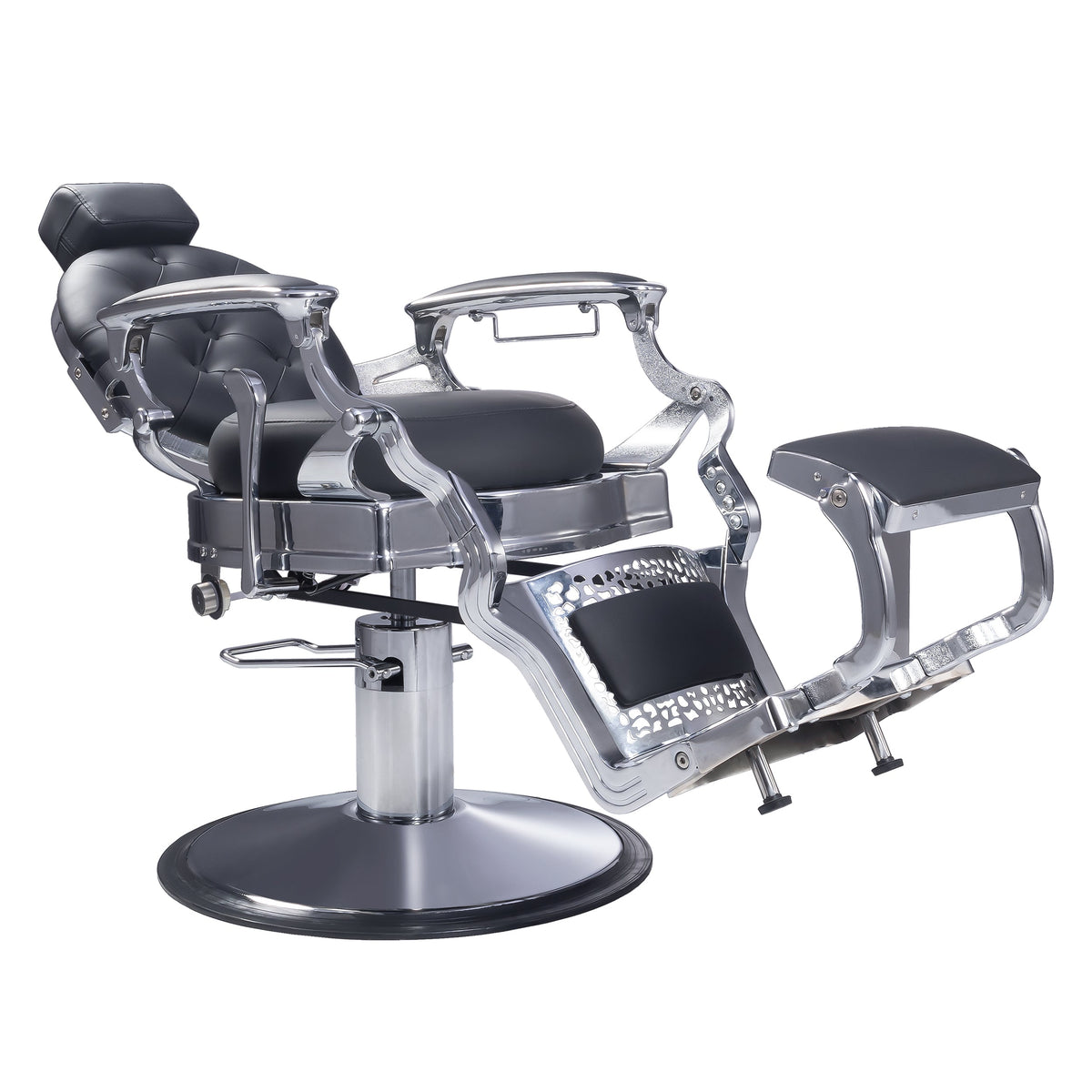 Antique Style Heavy Duty Barber Chair, Alum. The Titan 8779 MYS