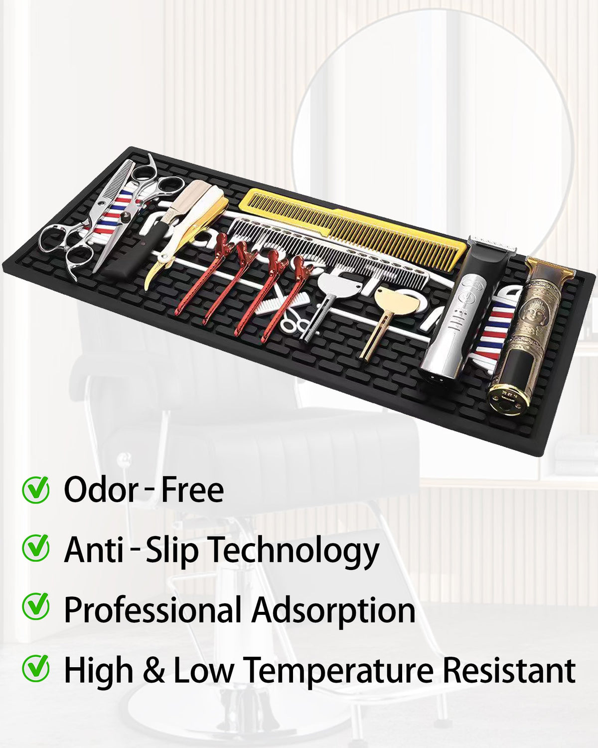 MYS Professional Barber Anti-Slip Station Mats MYS
