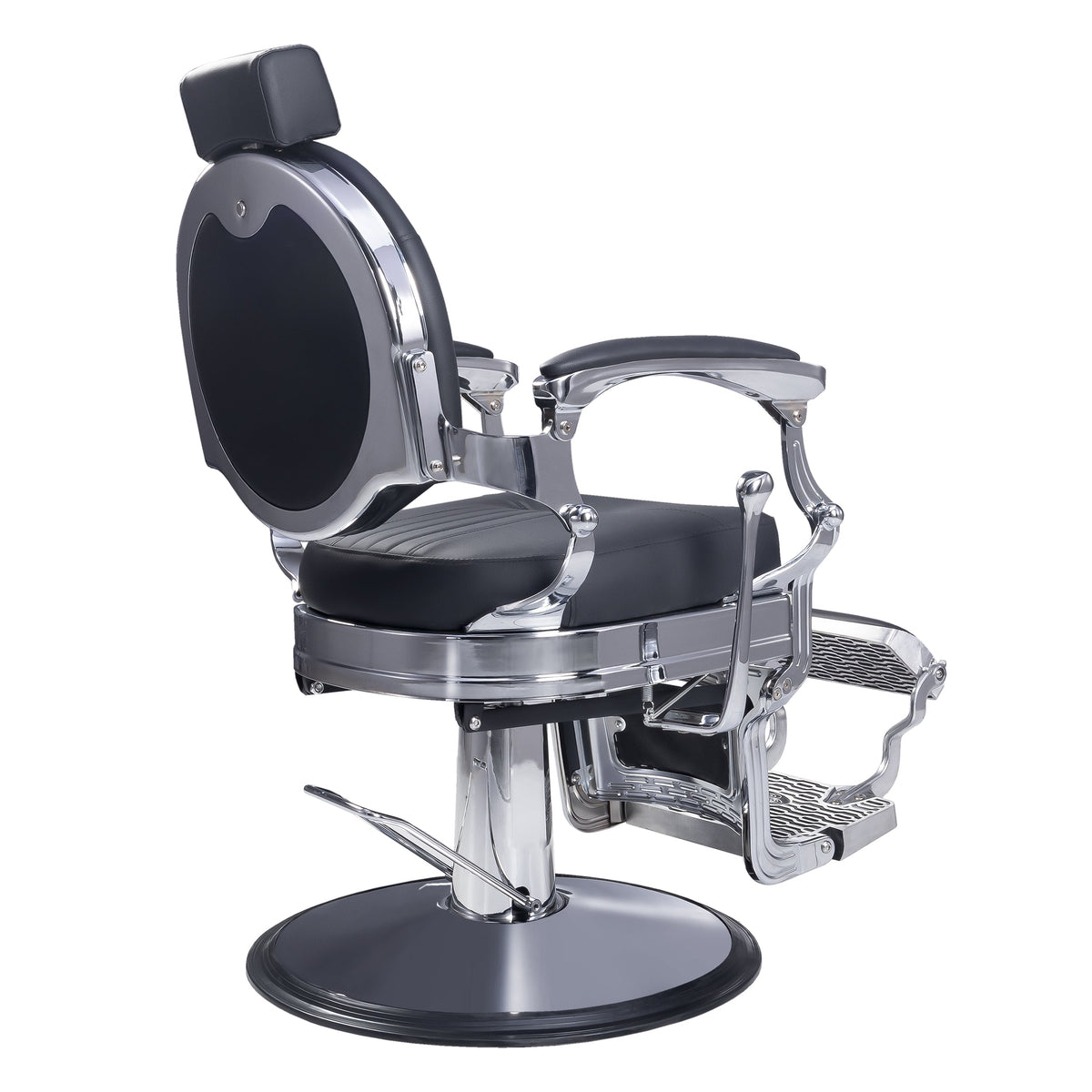 Modern Barber Chair, Stainless Steel, The Visionary 8829 MYS