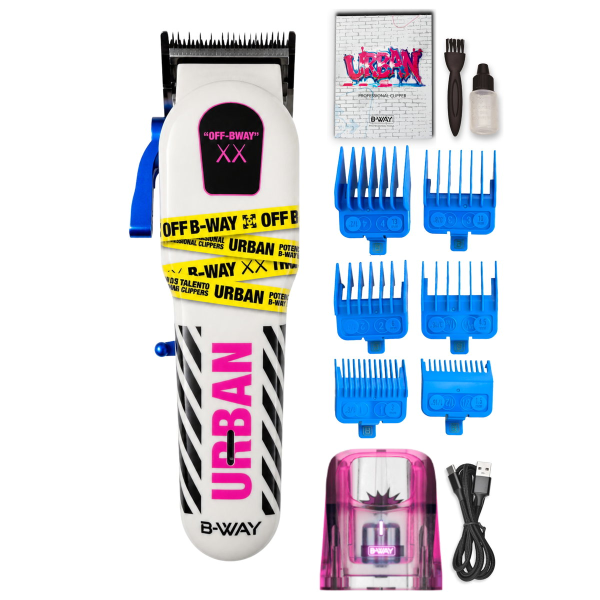 B-WAY NEW URBAN Shorty Professional Cordless Clipper – 8,000 RPM RT-Way USA