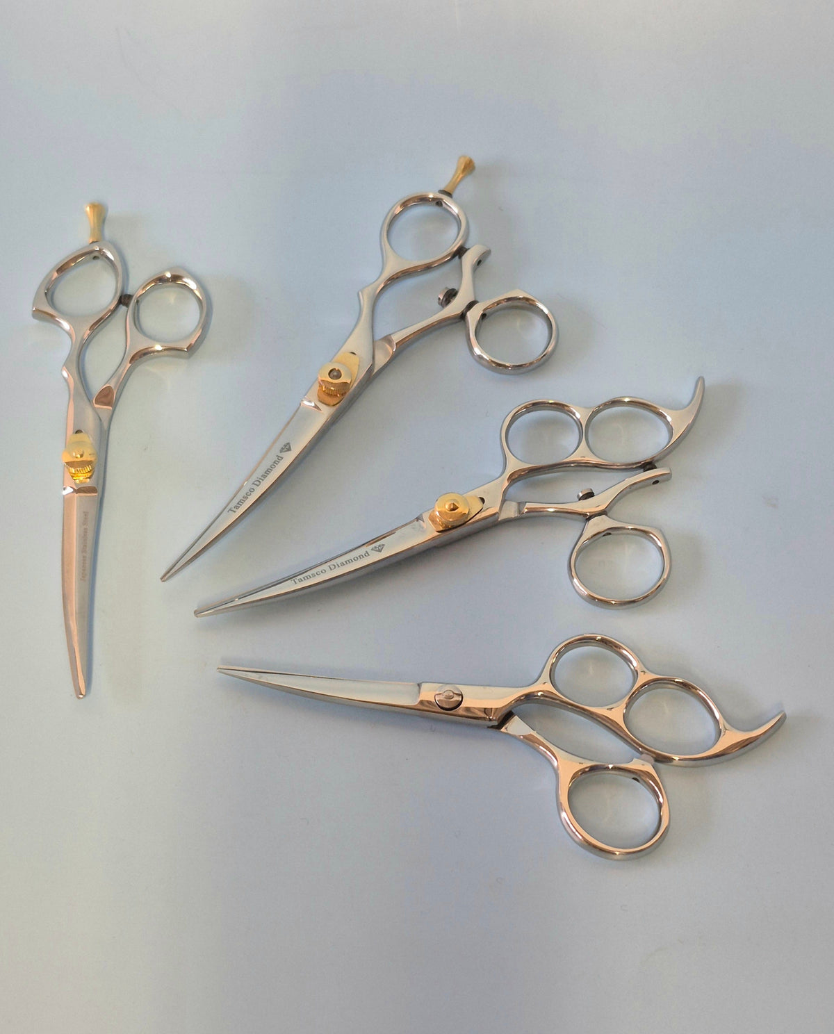 Sabre Curved Shears 6" Swivel Thumb Triple Ring Tamsco Precision Tools