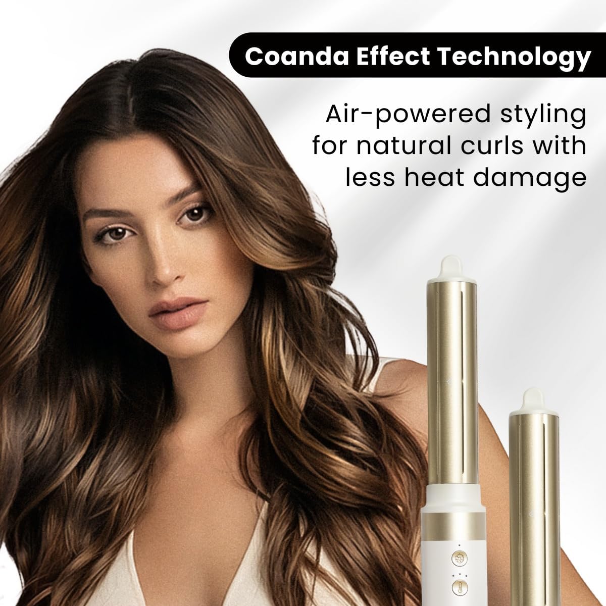 GLAMUP® 6 in 1 Hot Air Styler, Tight Grip, Powerful High Speed Dryer, Volumizer, Blow Dryer Brush, Curling Volumizing Hair Styler Gift Set with Travel Bag 7DAY'S