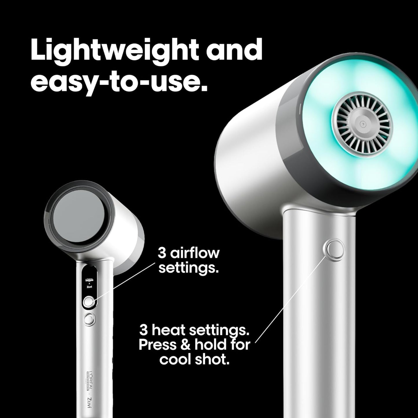 AirLight Pro Hair Dryer - Augmented with Infrared Light, Tested on All Hair Types, Fast Drying Without Damage