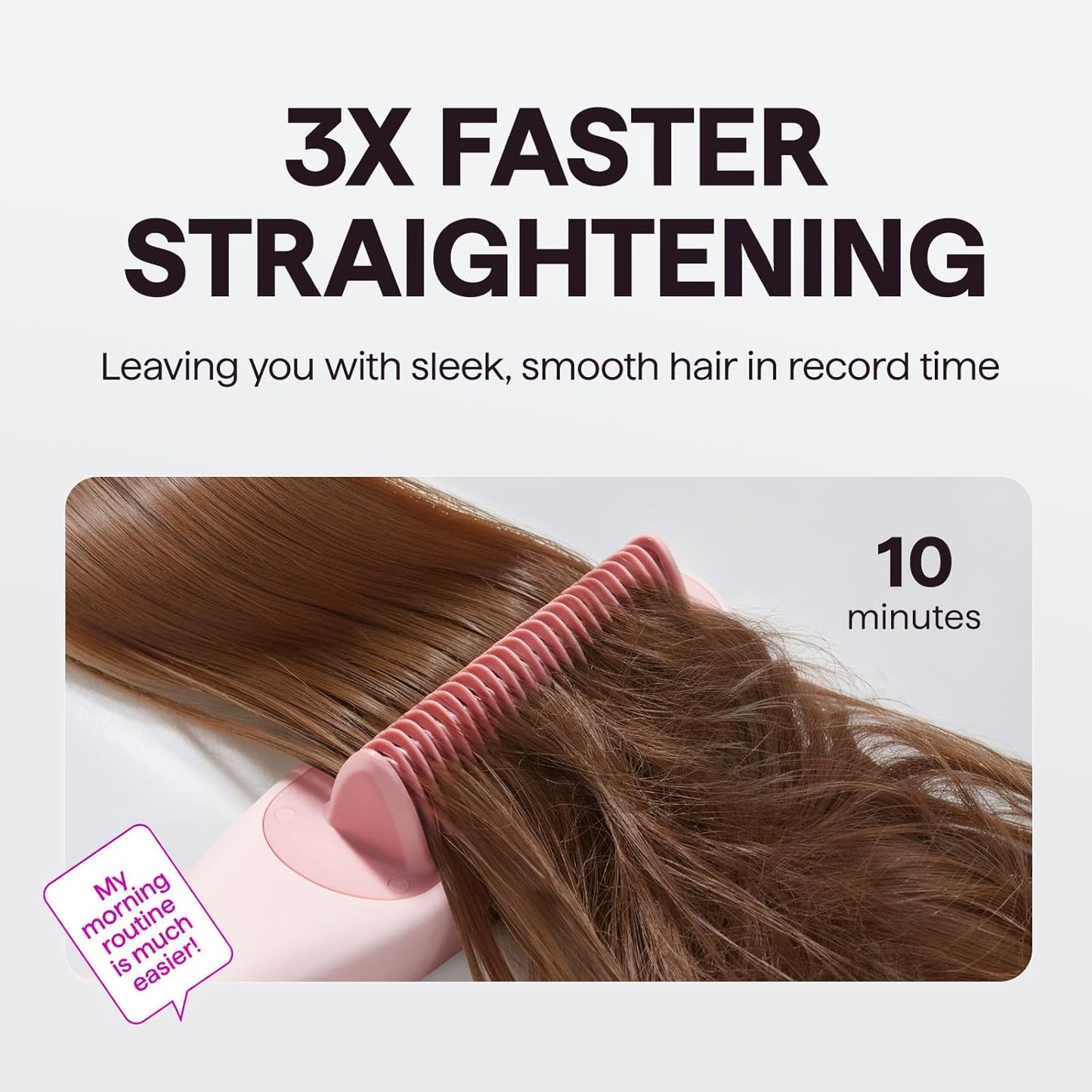 Wavytalk Pro Steam Hair Straightener Brush, Steamline Pro 3 in 1 Straightening Brush, Steam Reduces Damage, Nourishes Hair, and Expedites Straightening 7DAY'S