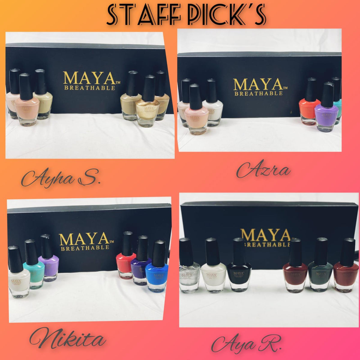 Ayha's Nude Color Collection (Staff picks) Maya Cosmetics
