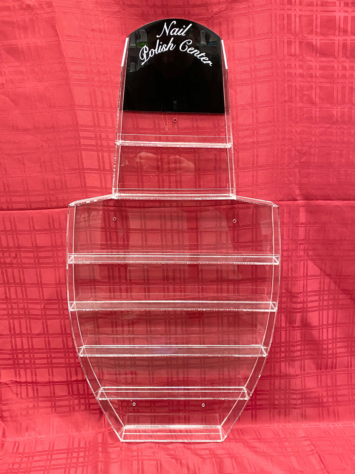 Polish Wall Rack - Acrylic Display - (57 bottle)(Bottle Shapped) Queen Nails & Beauty Supplies