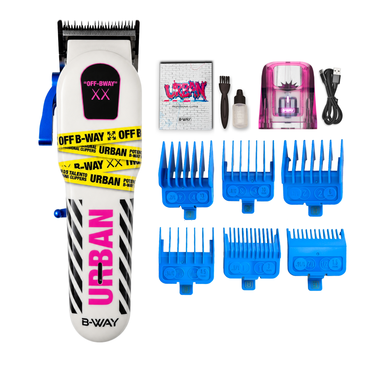 B-WAY NEW URBAN Shorty Professional Cordless Clipper – 8,000 RPM RT-Way USA