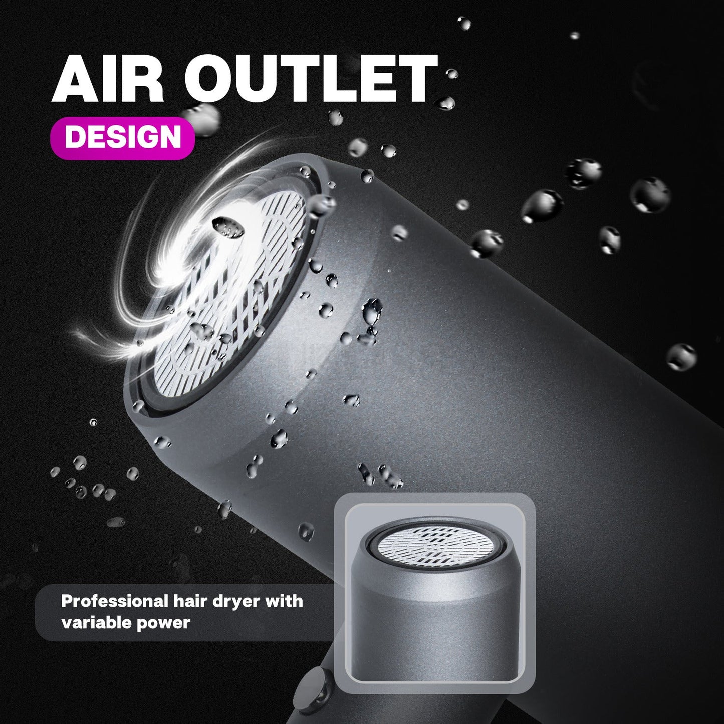 Net Red Hammer Hair Dryer Household Mute Hot And Cold Air FLIPSTYLEZLLC