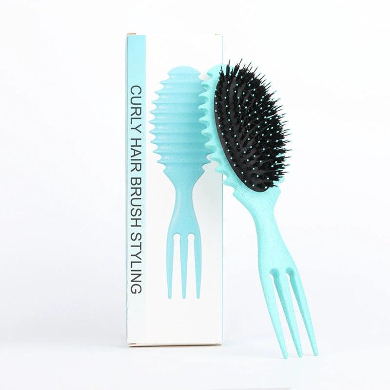Curl Defining Bounce Hair Brush Barbershop Boar Bristle Comb Detangling Shaping Hairbrushes Professional Salon Home Styling Comb Vain Products