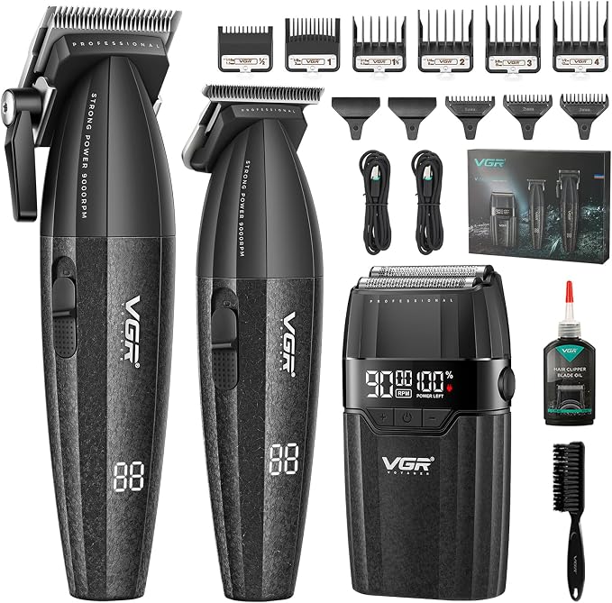 VGR V-640 S3 Professional 3-in-1 Clipper, Trimmer & Foil Shaver Combo Certified Clippers
