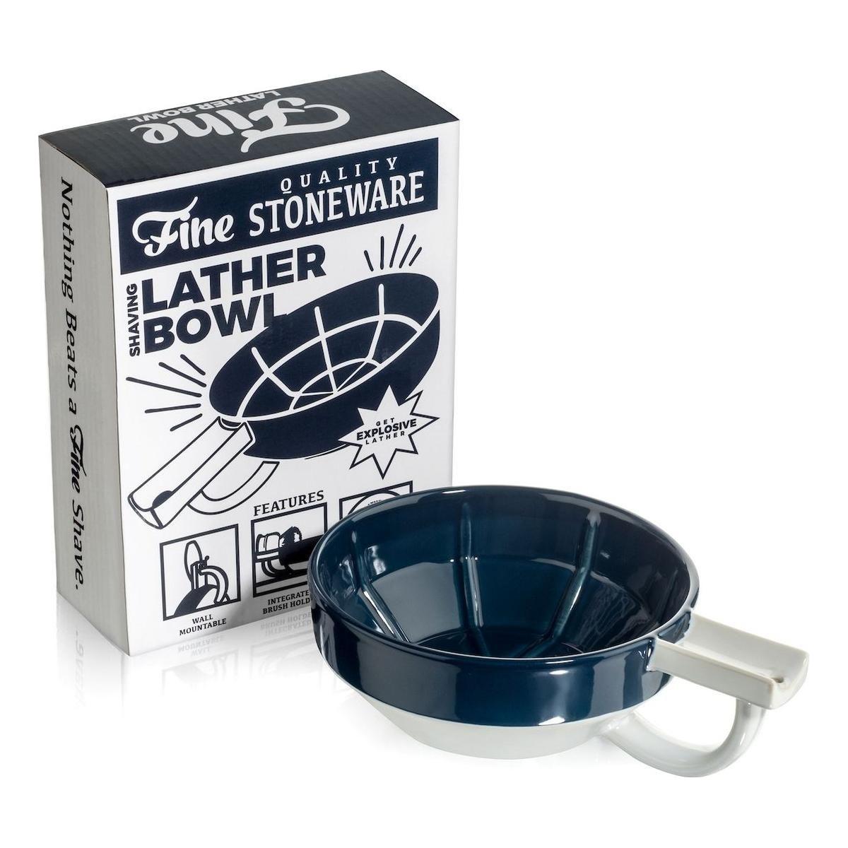 Fine Wet Shave Lather Bowl Blue Pasteur Pharmacy