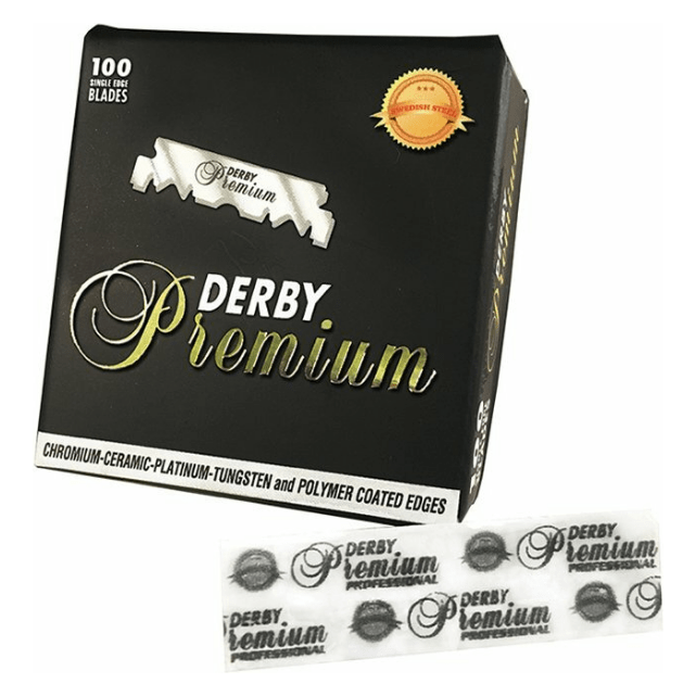 Derby Premium Single Edge Razor Blades with Swedish Steel, 100 Count Pasteur Pharmacy