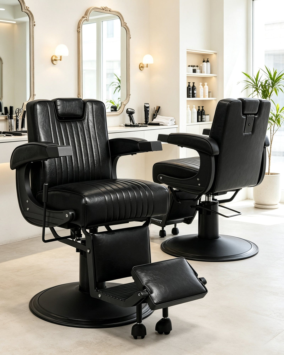 Heavy Duty Vintage Barber Chair The Onyx 8831 MYS