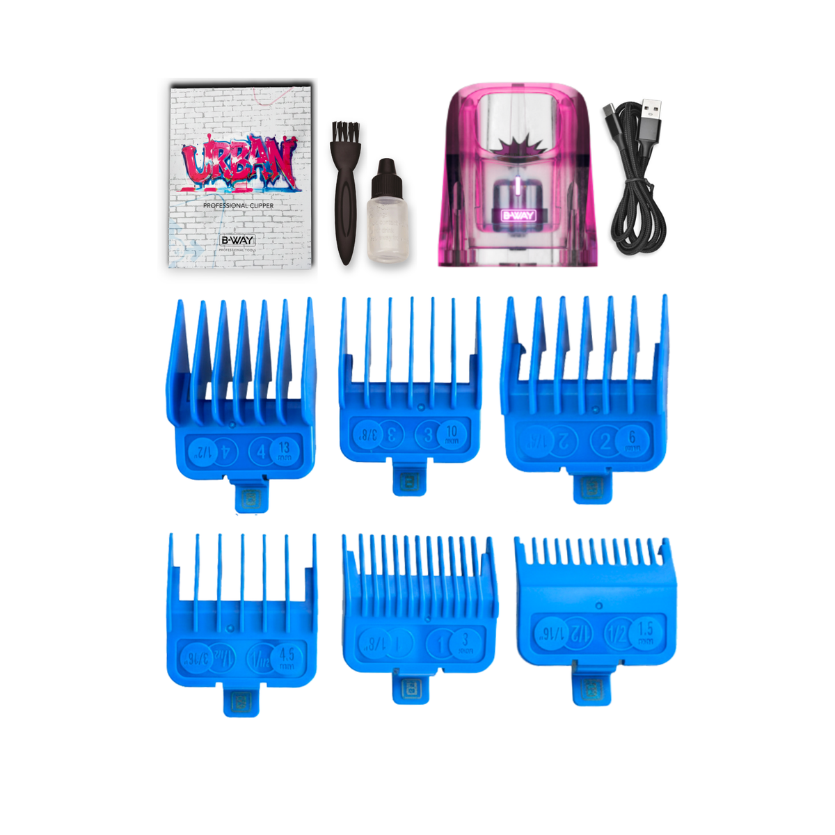 B-WAY NEW URBAN Shorty Professional Cordless Clipper – 8,000 RPM RT-Way USA