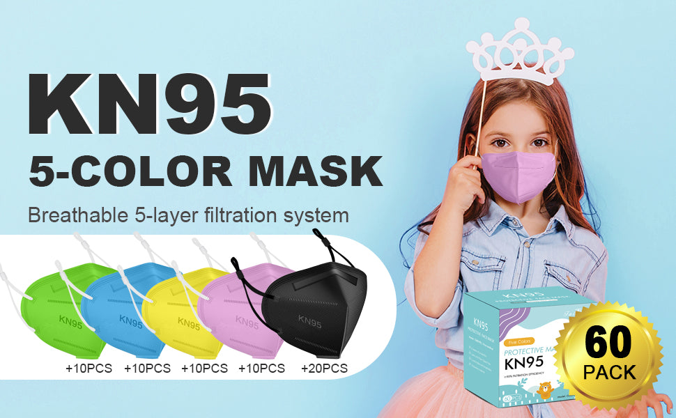 TaiMu - Kids KN95 Face Mask 25pc(Black) Queen Nails & Beauty Supplies
