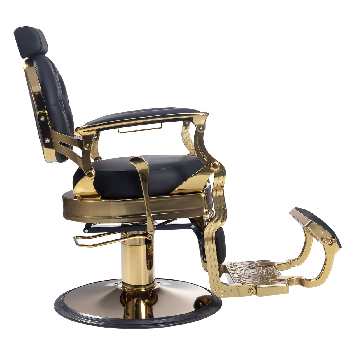 Antique Style Heavy Duty Barber Chair, Alum. The Titan 8779 MYS