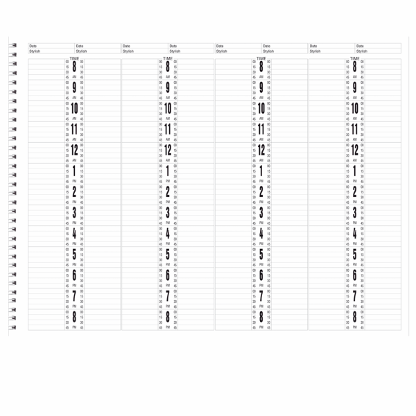 Berkeley Salon Appointment Book 8-Column 150-Pages